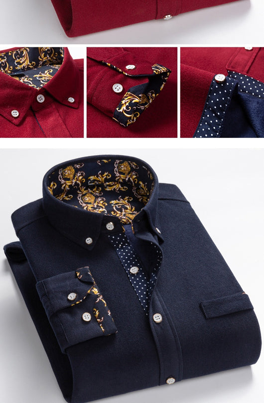 Camisa Térmica de Pana con Forro Polar para Hombre - Abrigo Invernal - Image 14