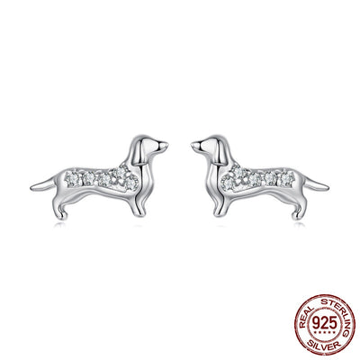 Aretes Miniatura de Perro Salchicha en Plata 925 - Image 5