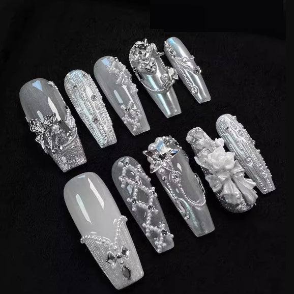 Juego de Uñas Postizas Personalizadas de Manicura Avanzada