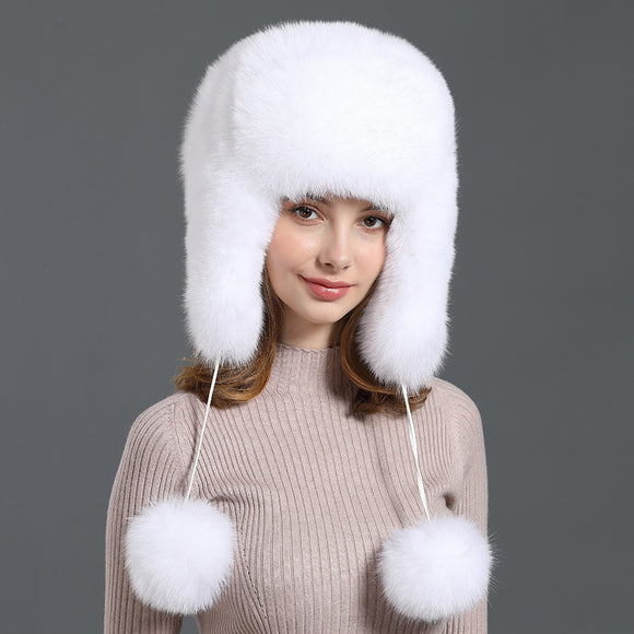 Gorro Térmico de Piel para Nieve - Protección de Oídos para Esquí y Viajes