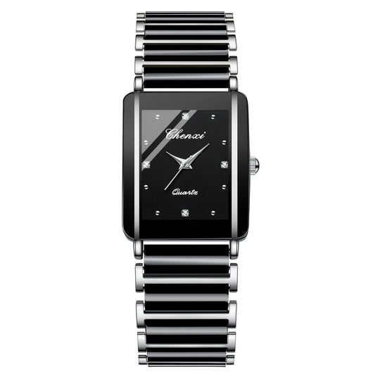 Juego de Relojes de Pareja con Diamante Cuadrado de Cuarzo - Image 19