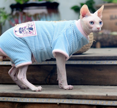 Ropa Térmica Reversible para Gatos sin Pelo - Abrigo Doble Cara Invierno