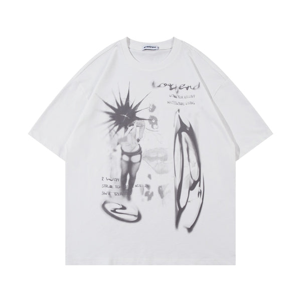 Playera Estampada Fuzzy 250g Manga Corta Premium