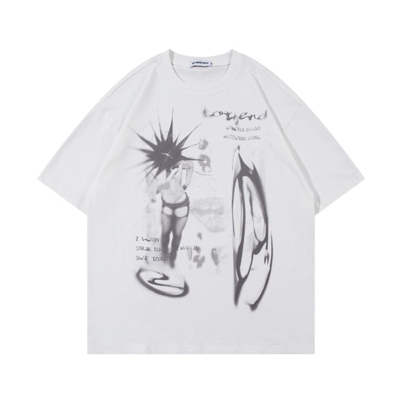 Playera Estampada Fuzzy 250g Manga Corta Premium