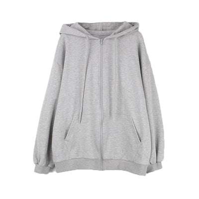 Sudadera Negra Holgada con Cierre para Mujer - Image 5