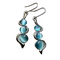 Aretes Ondulados Estilo Bohemio con Gema Ojo de Gato