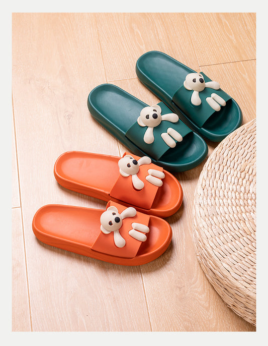 Sandalias y Pantuflas de Oso Cartoon para Parejas - Cómodas y Tiernas - Image 2
