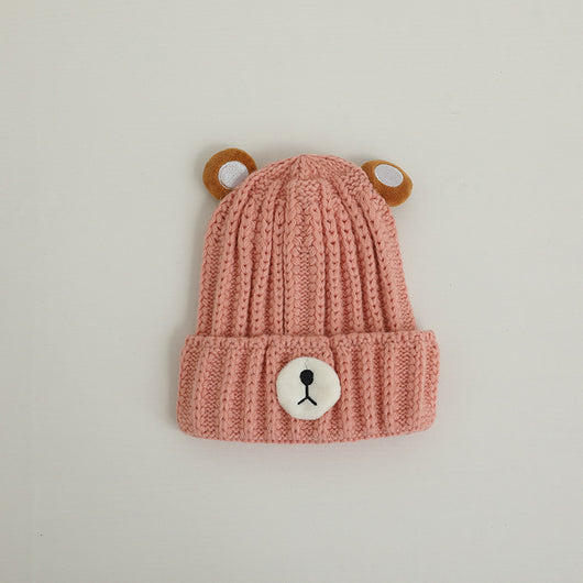 Gorro de Lana Tejido con Diseño de Osito en Colores Pastel - Image 12