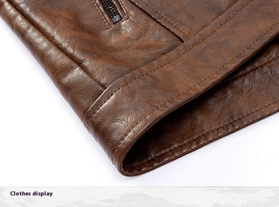 Chaqueta de Cuero PU Moderna con Bolsillos para Hombre - Image 12