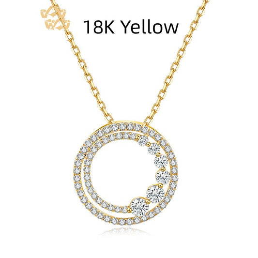 Collar de Oro Rosado 18K con Diamante Redondo - Image 2