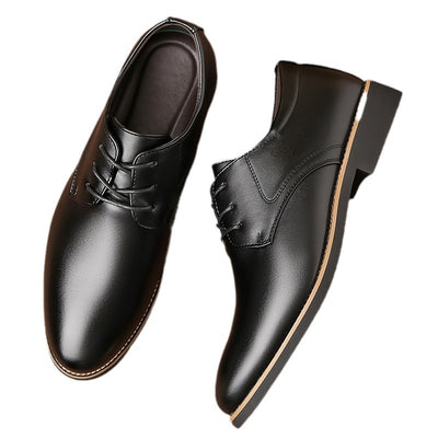 Zapatos Formales de Cuero Negro para Hombre Talla Grande - Image 5