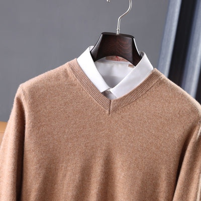 Suéter Escote V Lana Estilo Coreano - Polera Base Versátil - Image 3