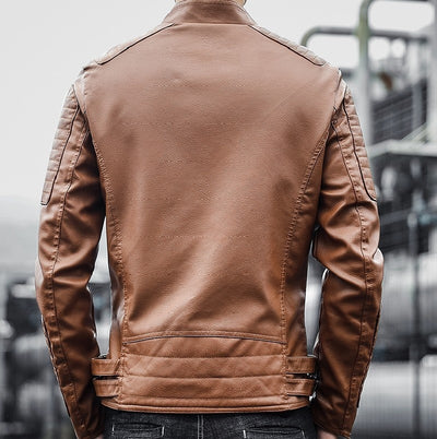 Chaqueta de Cuero para Hombre - Abrigo Elegante Otoño Invierno - Image 10