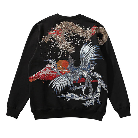 Sudadera Cuello Redondo con Bordado Tatuaje Tradicional - Image 11