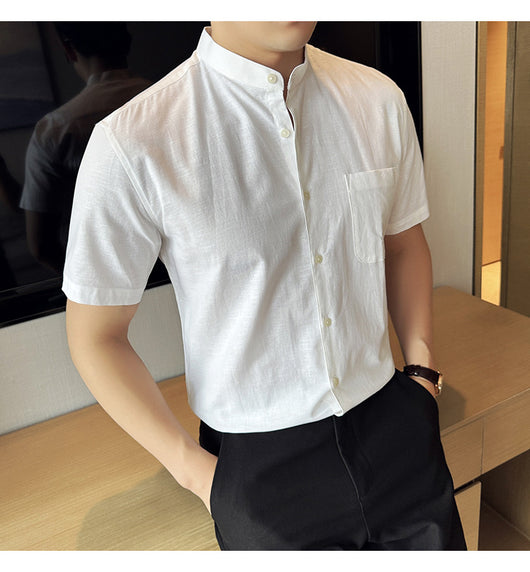 Camisa Hombre Lino Algodón Transpirable Ligera - Image 33