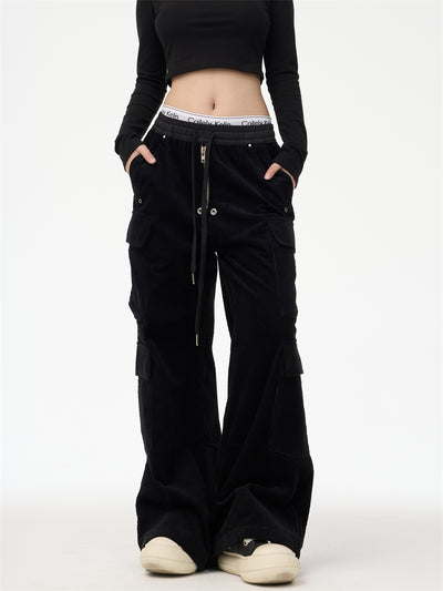 Pantalones Cargo Multibolsillos de Pana American Street - Image 8