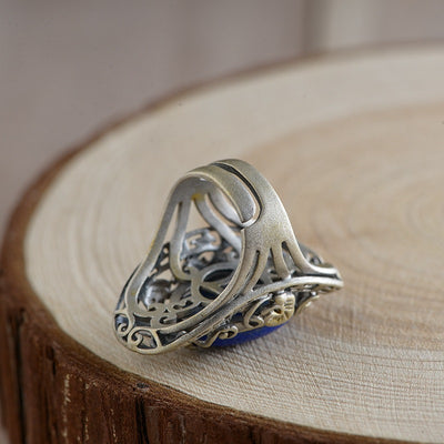 Anillo de Plata 925 Lapislázuli Vintage Artesanal - Image 9