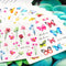 Pegatinas de Agua para Uñas con Diseños de Mariposas, Frutas y Flores Doradas