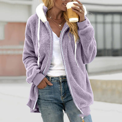 Chaqueta Hoodie Suave Oversized con Cierre - Image 8
