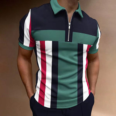 Polo Casual con Patrón 3D y Manga Corta - Image 13