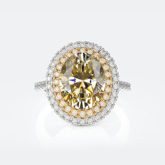 Anillo Oval Paloma de Diamante Carbono Alto para Mujer - Image 19