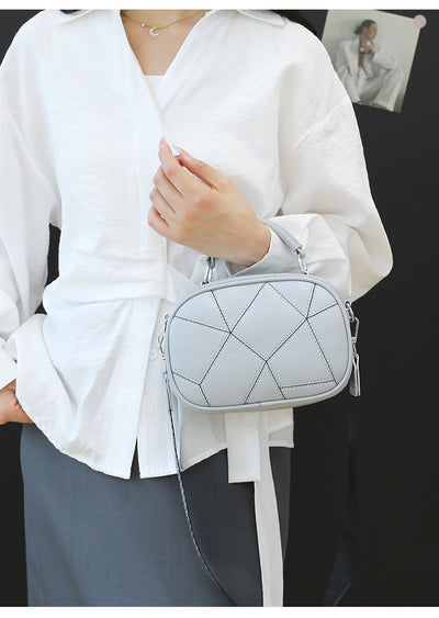 Bolso Pequeño Retro de Patchwork Trendy con Tres Capas - Image 11