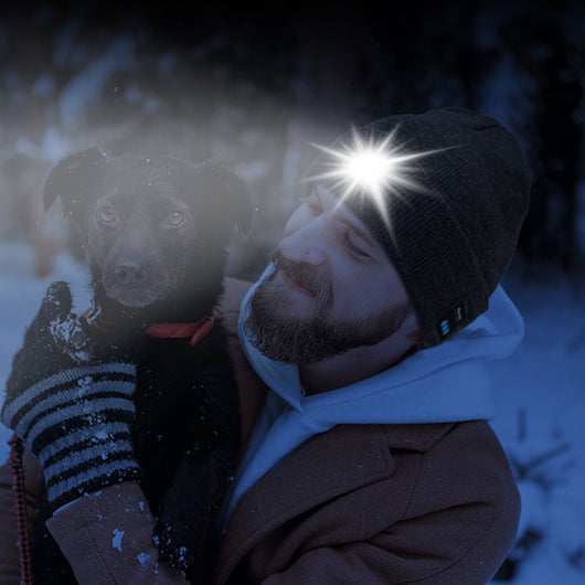 Gorro Tejido LED Recargable con Luz Removible y Lavable - Image 3