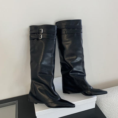 Botas de Moda Temperament Wild con Caña - Image 13