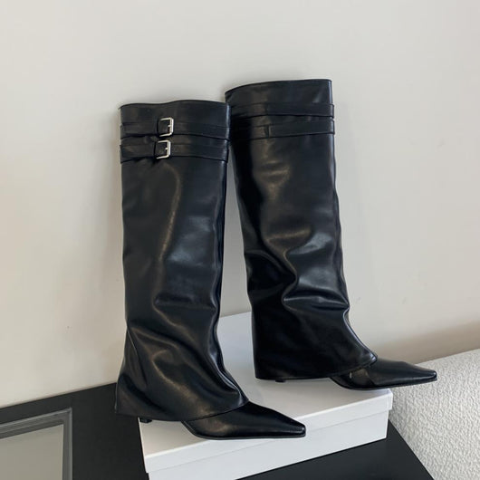 Botas de Moda Temperament Wild con Caña - Image 13