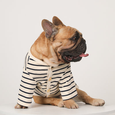 Suéter a Rayas para Perros - Cuello V en Algodón Cálido - Image 6