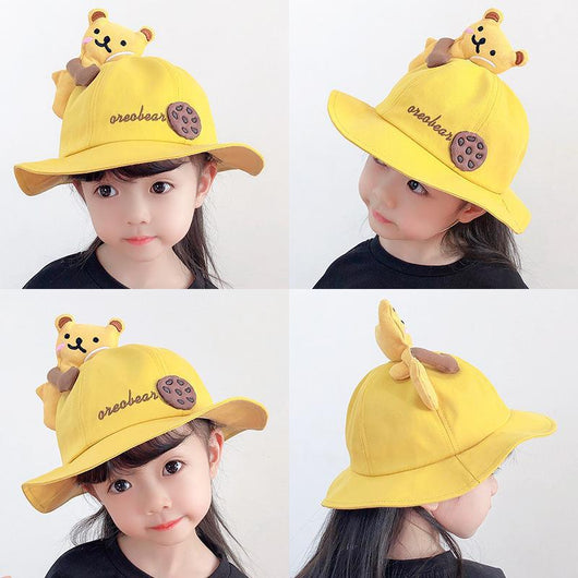 Gorro de Protección Solar Infantil Estilo Coreano para Niñas - Image 2