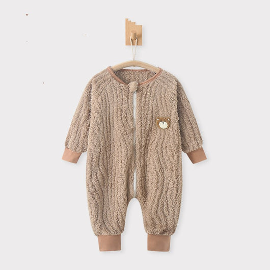 Pijama con Pies para Bebé en Terciopelo Cálido - Image 5