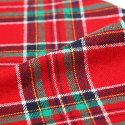 Pañuelo Triangular de Algodón Doble para Mascotas - Babero Cálido Cuadros Navideños - Image 6