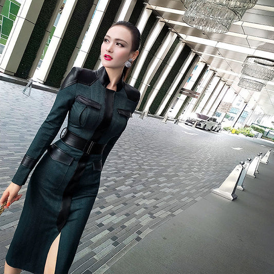 Vestido de Cuero con Cierre Frontal Estilo Celebrity - Image 2
