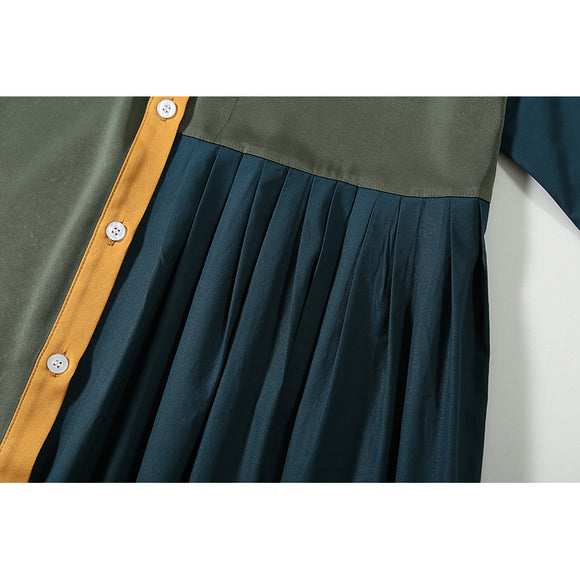Vestido Casual Estilo Hong Kong con Combinación de Colores