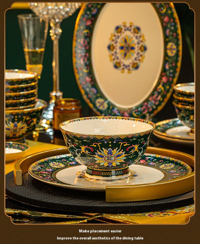 Juego de Vajilla de Porcelana Esmaltada Estilo Hogar - Image 20