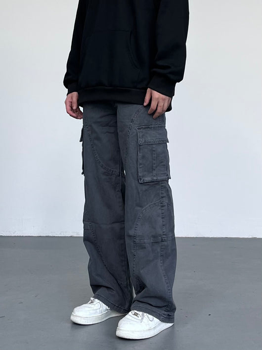 Overol Holgado Estilo Americano Desgastado para Otoño e Invierno - Image 3