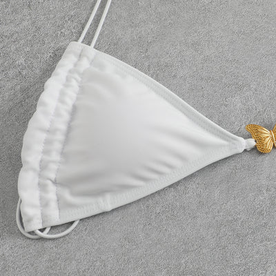 Traje de Baño Triangular con Cordón Elástico y Diseño Mariposa para Mujer - Image 16