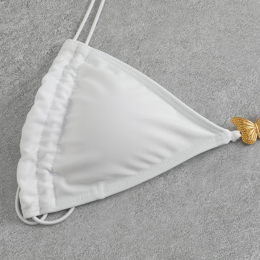 Traje de Baño Triangular con Cordón Elástico y Diseño Mariposa para Mujer - Image 16