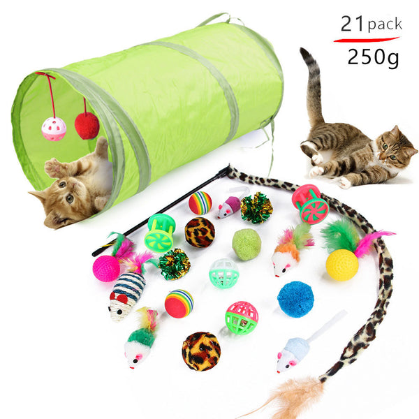 Set de 21 Juguetes Interactivos para Gatos - Varitas y Accesorios