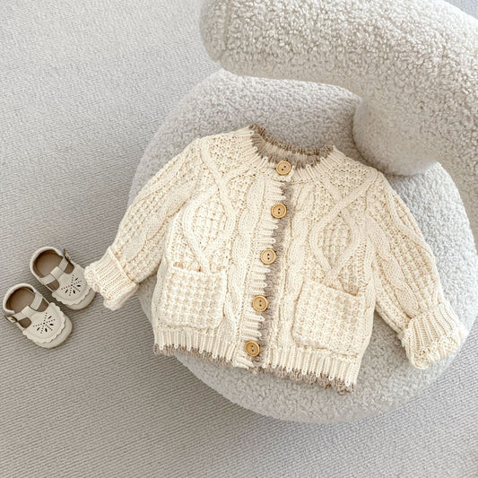 Suéter Tejido Niña Cuello Redondo Diseño Personalizado
