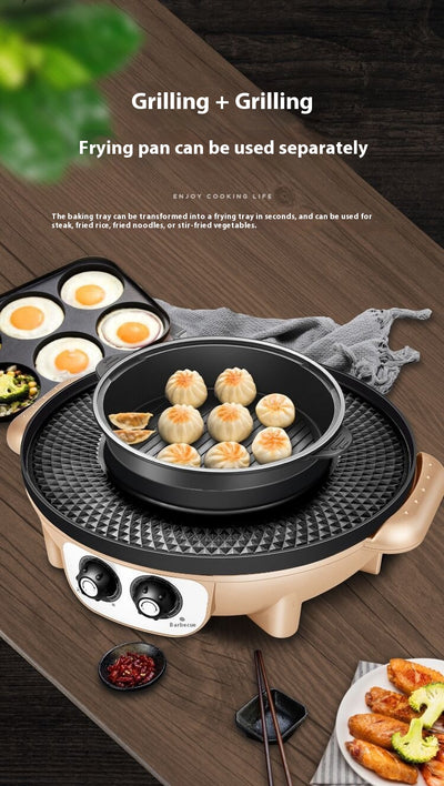 Parrilla Eléctrica Coreana Multifuncional 2 en 1: Hot Pot y Horno Desmontable - Image 22