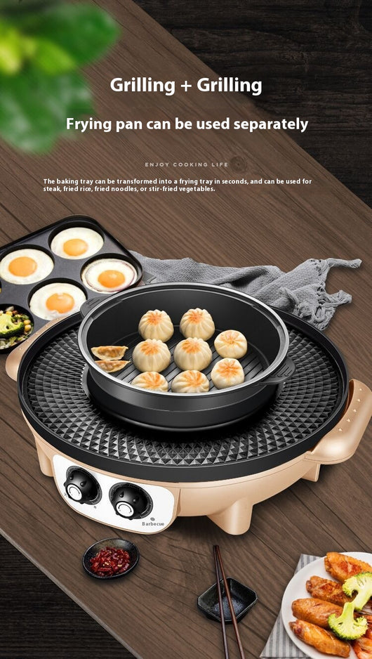 Parrilla Eléctrica Coreana Multifuncional 2 en 1: Hot Pot y Horno Desmontable - Image 22