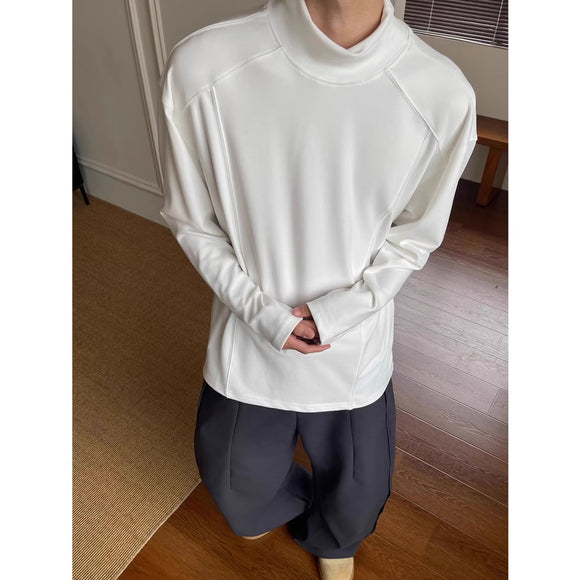Camiseta Térmica Masculina de Manga Longa com Gola Alta