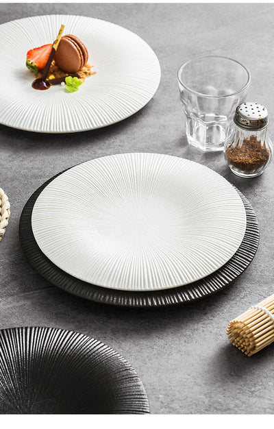 Plato Llano de Cerámica Porcelana Estilo Occidental Diseño Elegante - Image 14