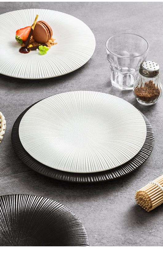 Plato Llano de Cerámica Porcelana Estilo Occidental Diseño Elegante - Image 14