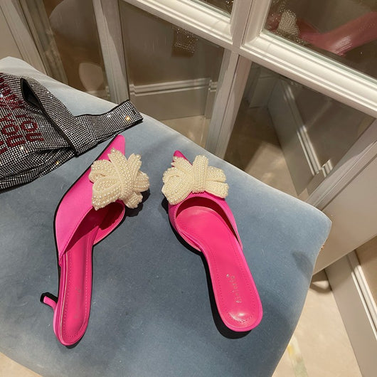 Sandalias Stiletto con Moño de Perlas - Image 20