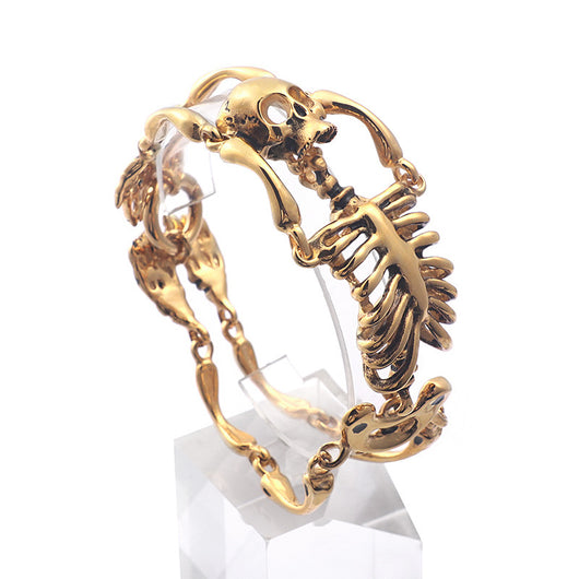 Pulsera Calavera de Acero Titanio para Hombre - Diseño Creativo y Personalizable - Image 2