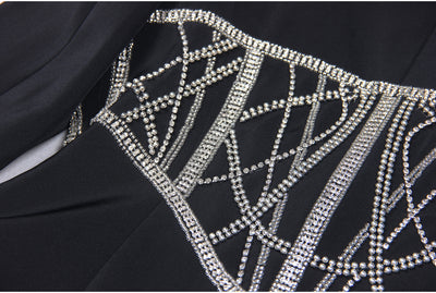 Blazer Ejecutivo para Mujer con Detalles de Diamantes y Efecto Reductor - Image 9