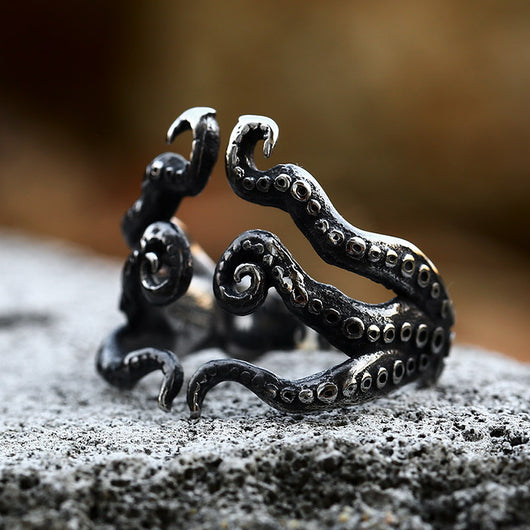 Anillo de Acero Inoxidable Personalizado para Hombre con Diseño Pulpo - Image 8